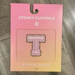 NWT! Stoney Clover Lane x Target - Letter T Patch Pink Glitter